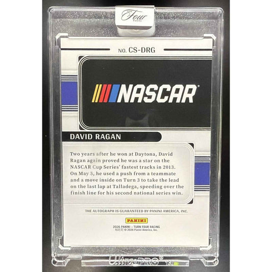 2026 Panini Turn Four Racing David Ragan #16 Center Stage Signatures /99 Auto