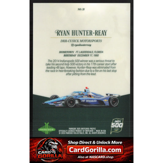 2025 Parkside Indy 500 Pacific #21 Ryan Hunter-Reay Red V2
