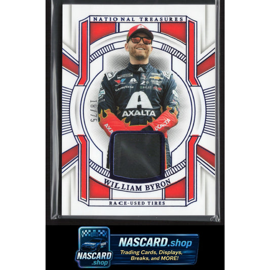 2025 Panini National Treasures #RUT-WBN William Byron Race Used Tires Blue #/75