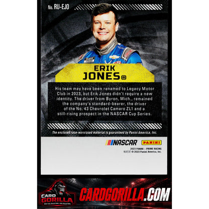 2023 Panini Prime #RU-EJO Erik Jones Race Used Tires #/99