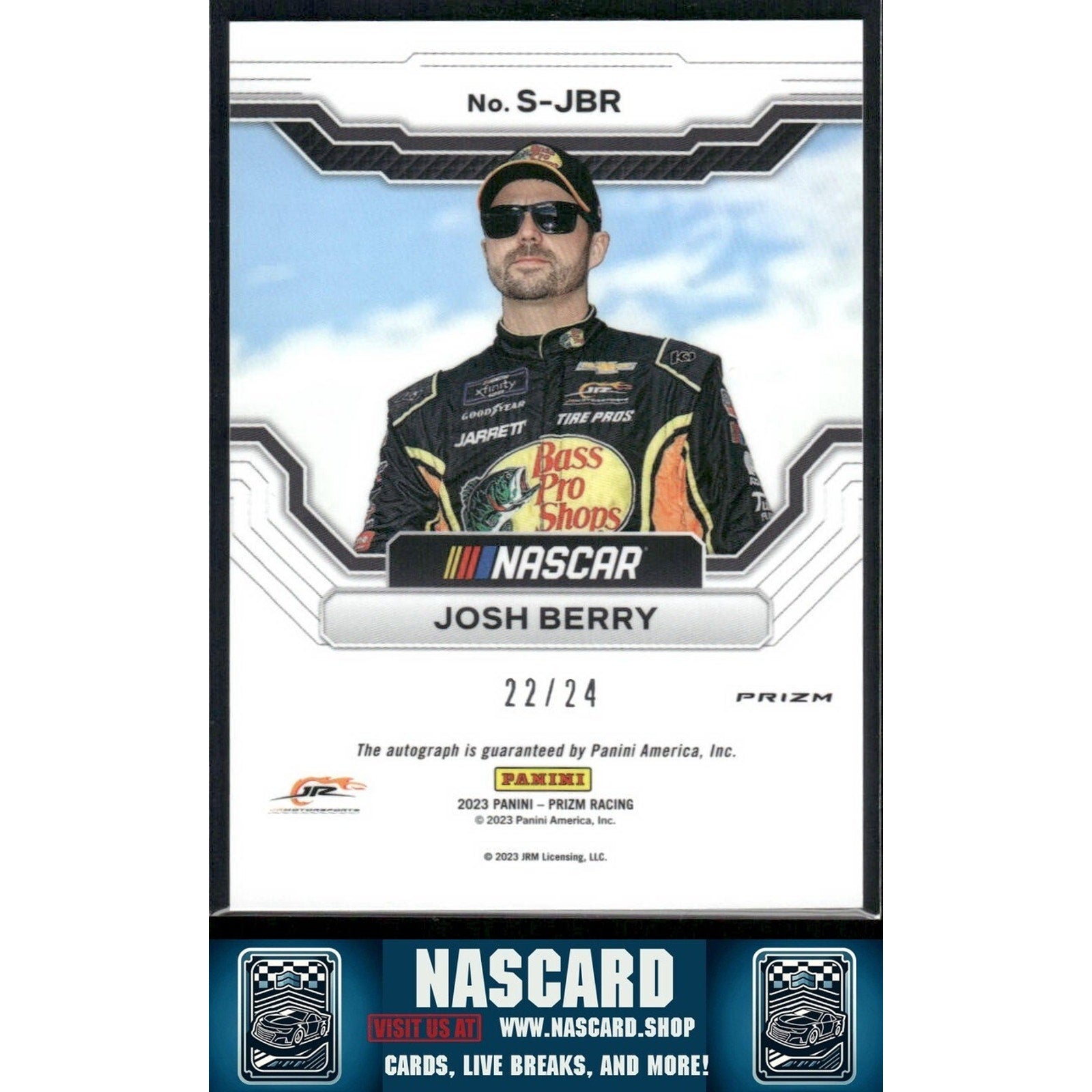 2023 Panini Prizm - Scripts Josh Berry #S-JBR Rainbow Prizm /24 (AU) - NASCARD.shop