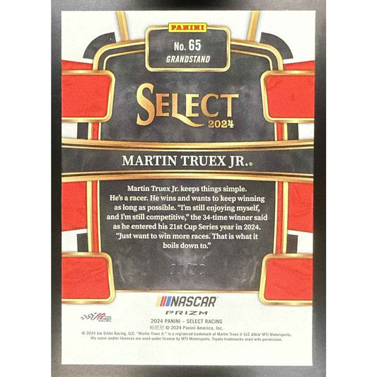 2024 Panini Select Nascar Martin Truex Jr. #65 White Prizms /99 Grandstand