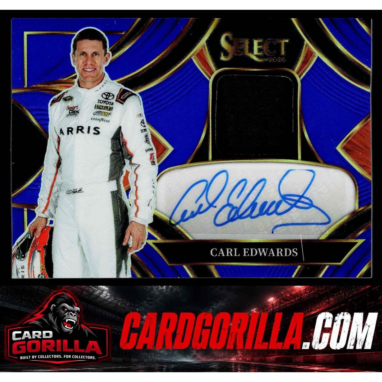 2026 Panini Select #AM-CLE Carl Edwards Autogaphed Memorabilia Blue #/35