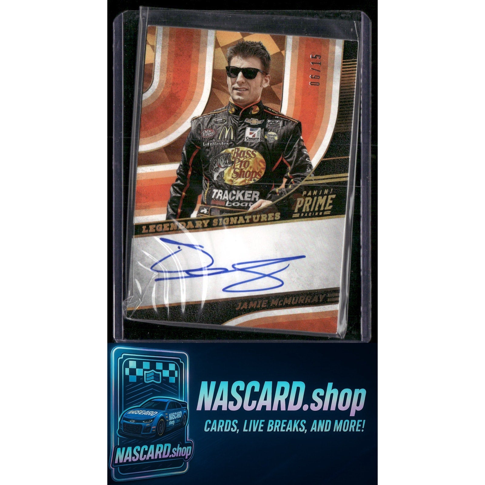 2023 Panini Prime #LS-JMM Jamie McMurray Legendary Signatures Holo Gold #/15 - NASCARD.shop