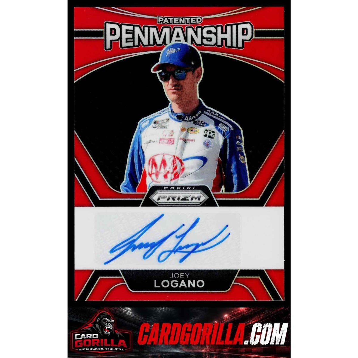 2024 Panini Prizm #PPA-JLO Joey Logano Patented Penmanship Autographs Red #/75
