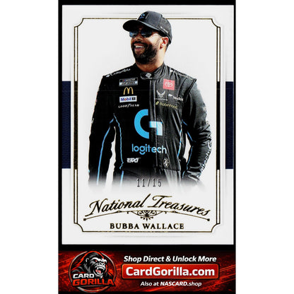 2025 Panini National Treasures #14 Bubba Wallace 2016 Throwback Gold #/15