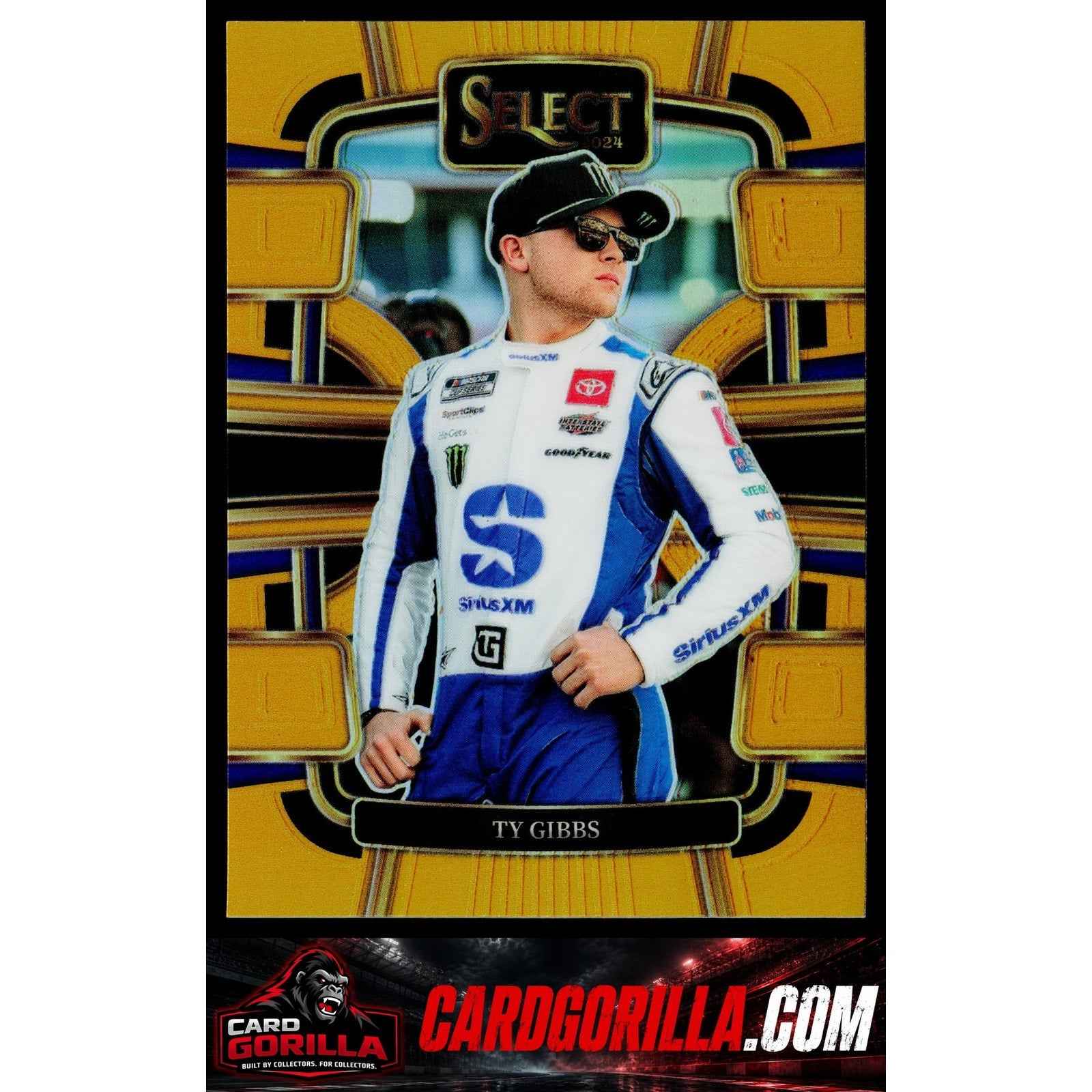 2024 Panini Select #58 Ty Gibbs Gold Prizms #/10