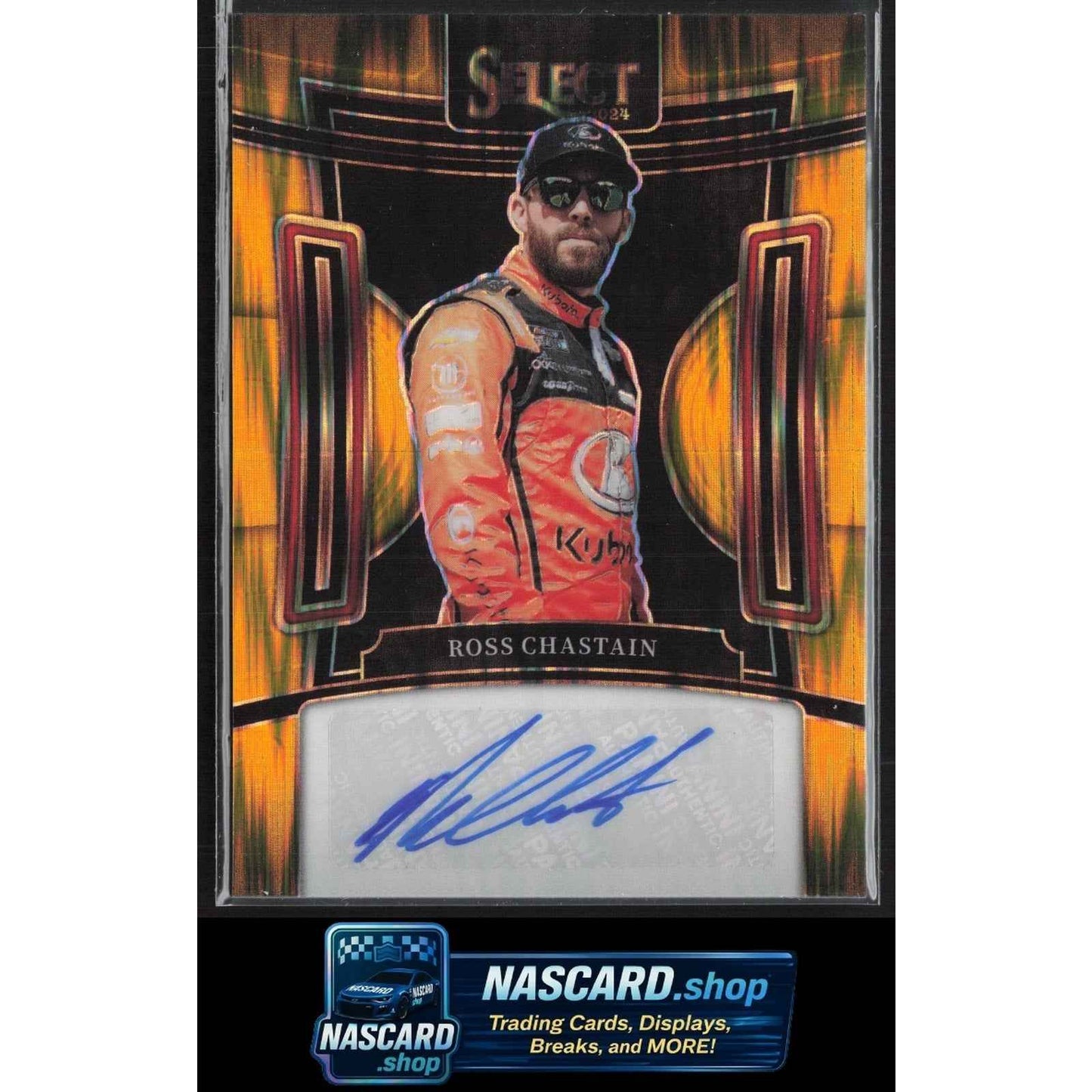 2024 Panini Select #S-RCT Ross Chastain Signatures Gold Flash Prizms #10/10