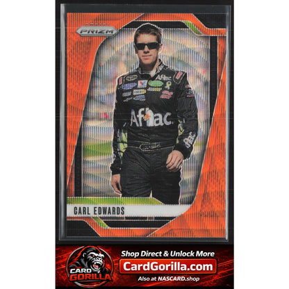 2025 Panini Prizm #93 Carl Edwards Orange Wave #/125