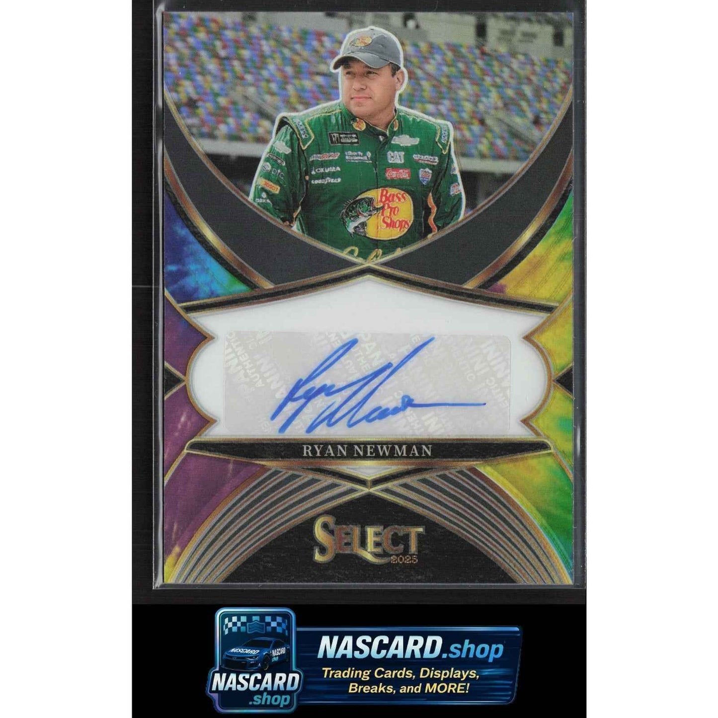 2025 Panini Select #LS-RNM Ryan Newman Legendary Signatures Tie-Dye Prizms #/25