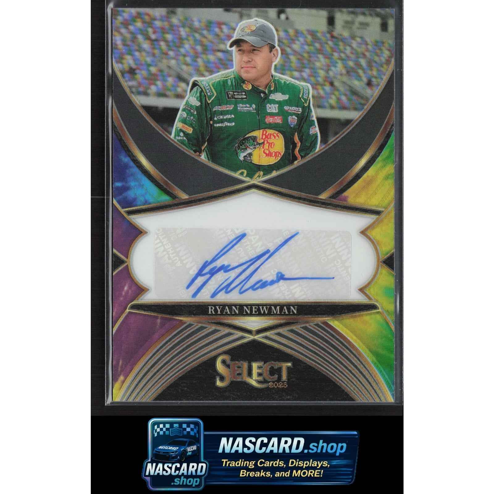 2025 Panini Select #LS-RNM Ryan Newman Legendary Signatures Tie-Dye Prizms #/25