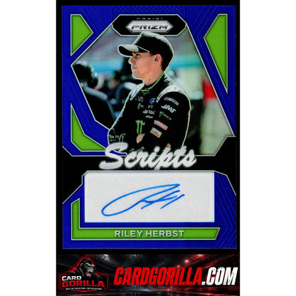 2024 Panini Prizm #S-RHT Riley Herbst Scripts Blue #/49