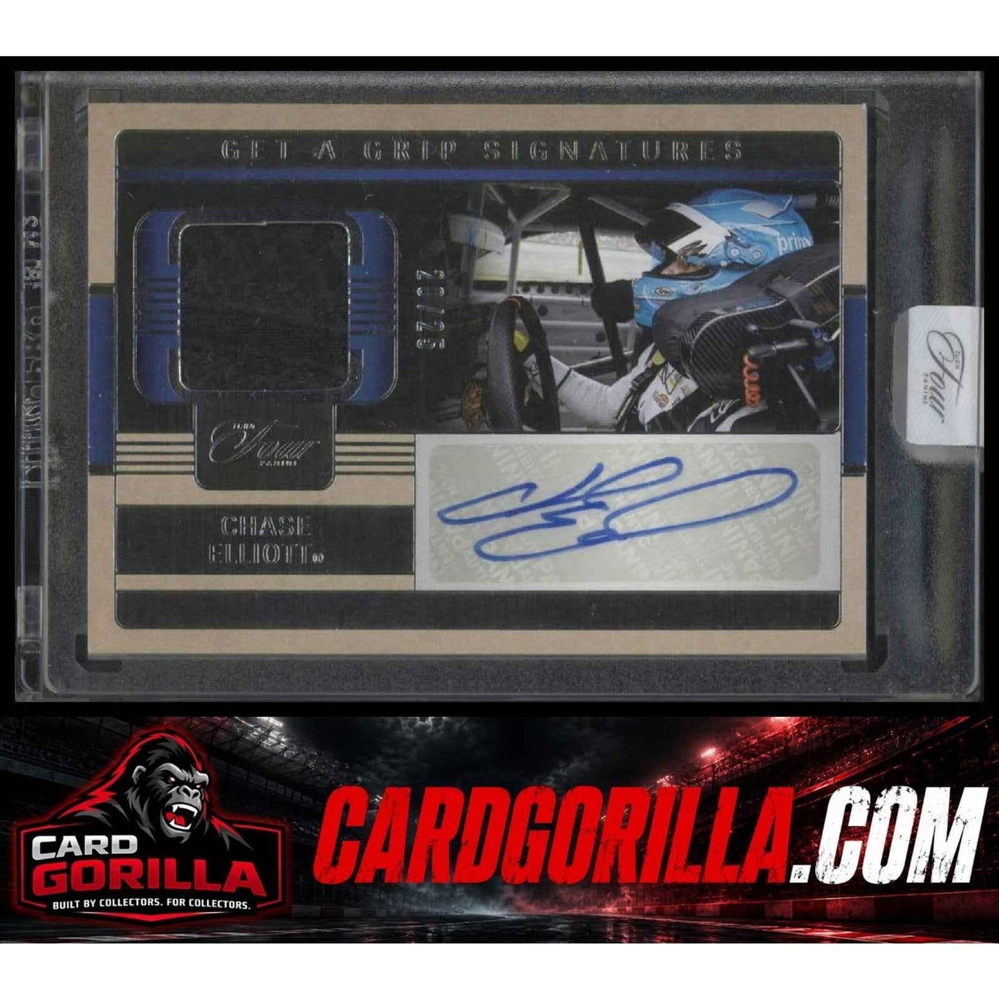 2025 Panini Turn Four #GGS-CET Chase Elliott Get a Grip Signatures #/25
