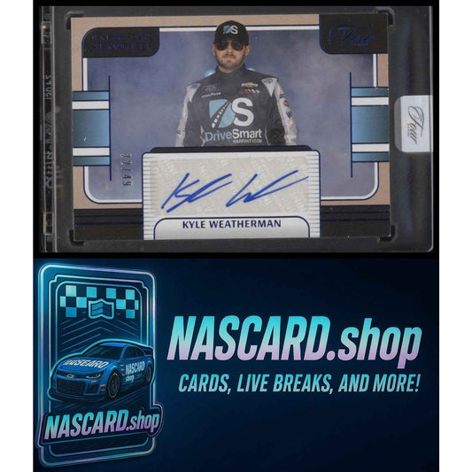 2025 Panini Turn Four #CSS-KWT Kyle Weatherman Center Stage Signatures Blue #/49