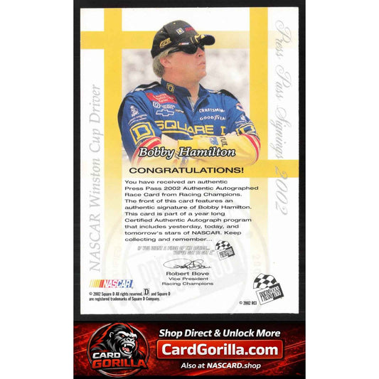 2002 Press Pass #NNO Bobby Hamilton Signings