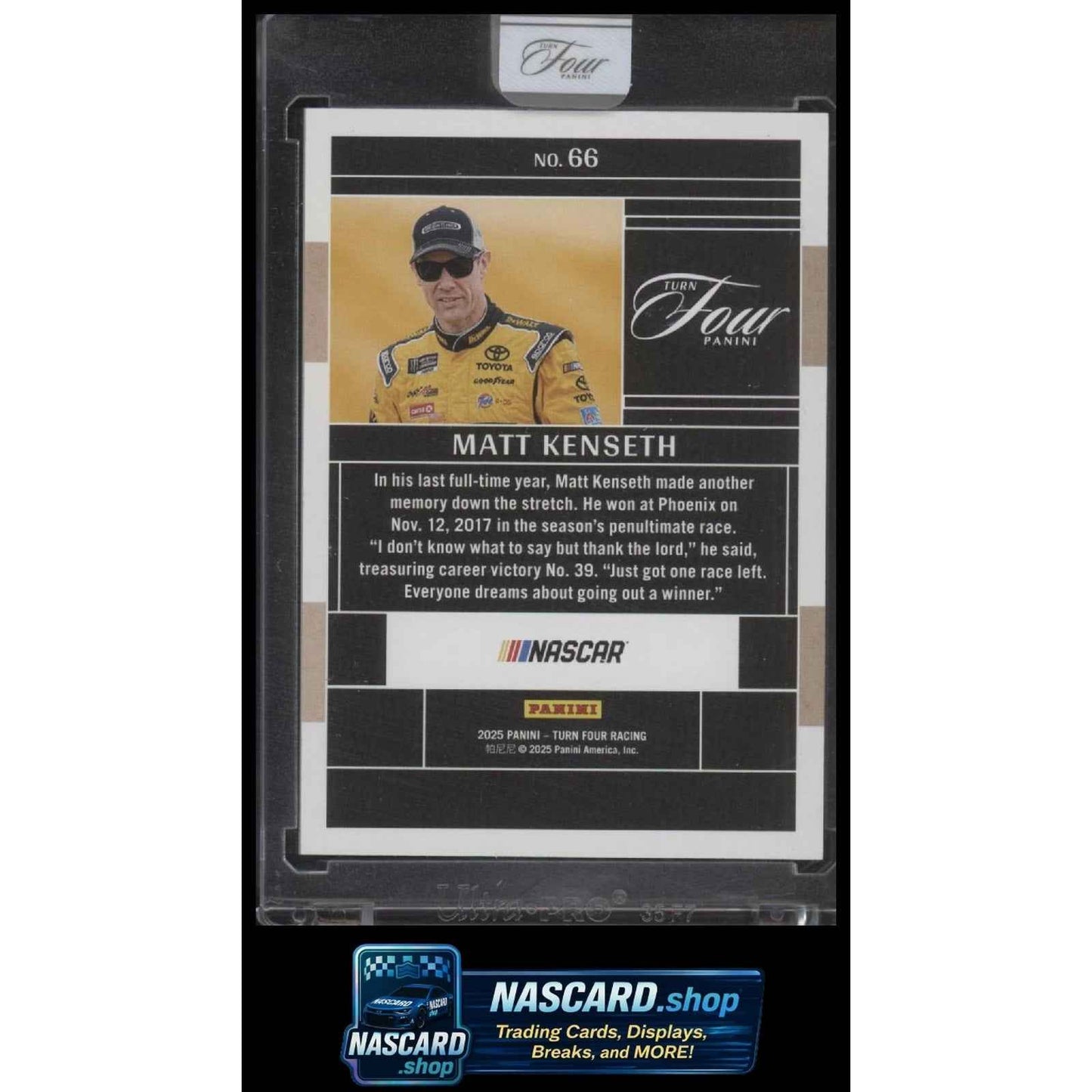 2025 Panini Turn Four #66 Matt Kenseth Red #/25