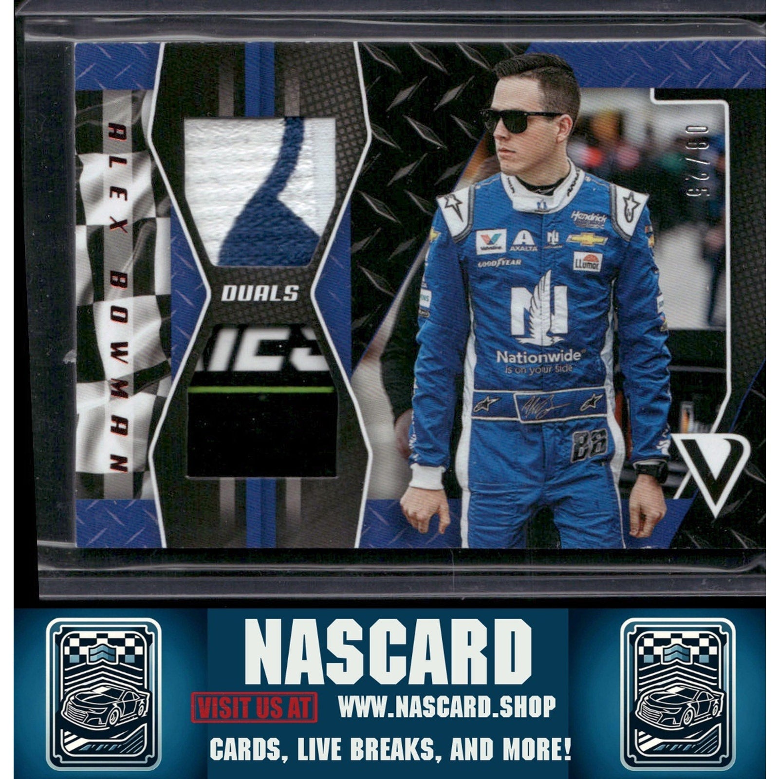 2019 Panini Victory Lane #DS-AB Alex Bowman Dual Swatches Red #/25 - NASCARD.shop
