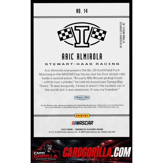 2020 Panini Chronicles #14 Aric Almirola Illusions Autographs Gold #/10