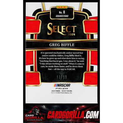 2024 Panini Select #8 Greg Biffle White Prizms #/99