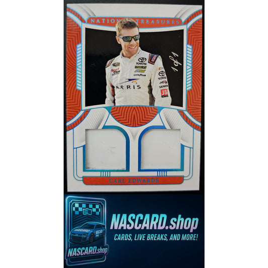 2023 National Treasures Carl Edwards Race Used Sheet Metal Platinum Blue 1/1