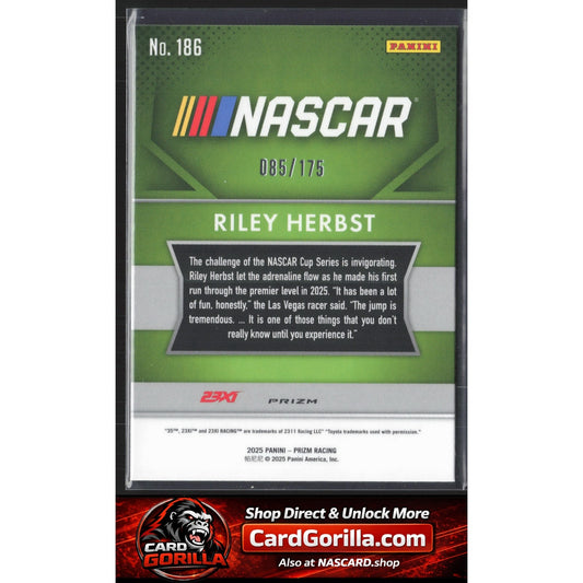 2025 Panini Prizm #186 Riley Herbst Red Power #/175