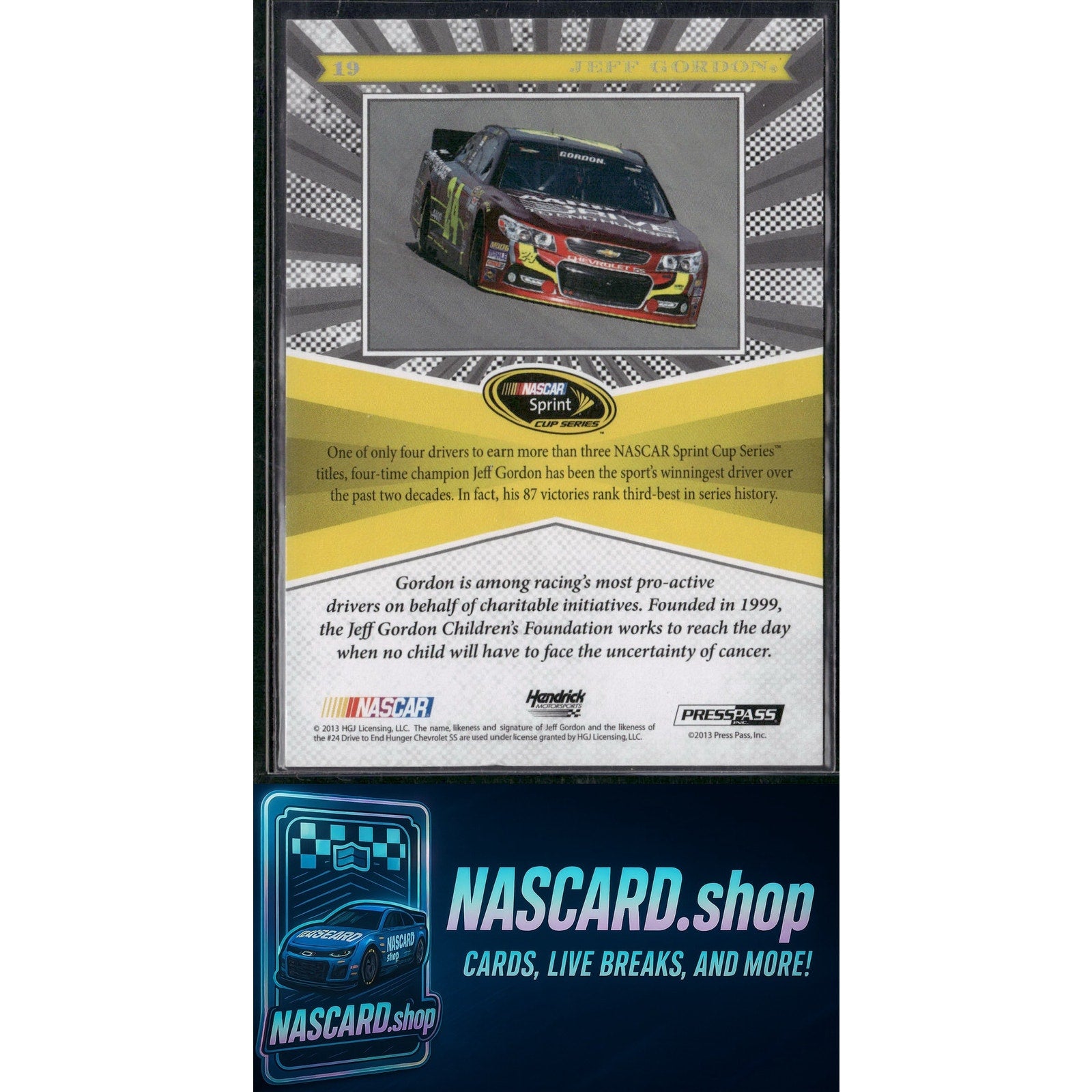 2013 Press Pass Fanfare #19 Jeff Gordon Silver #24/25 - Card Gorilla