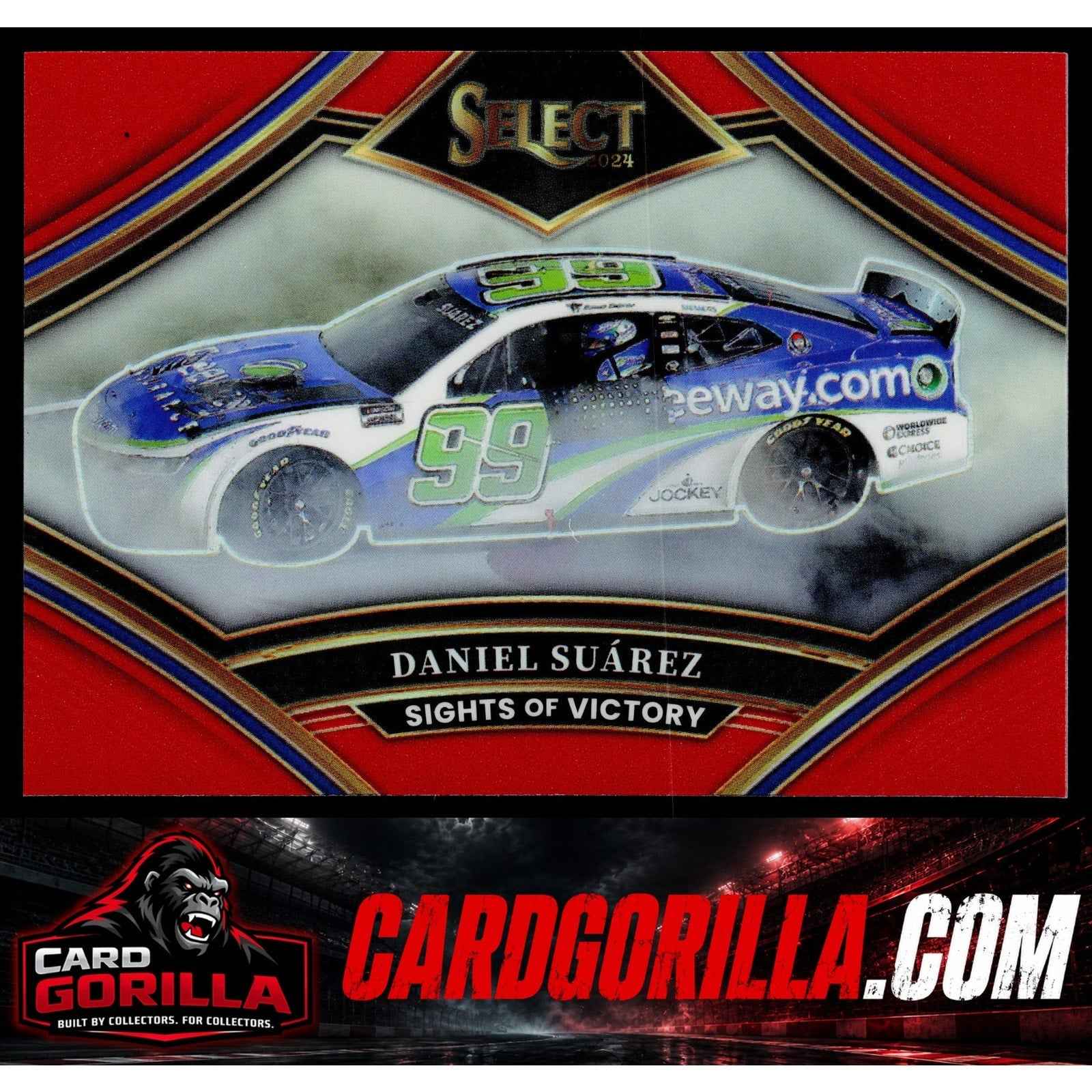 2024 Panini Select #6 Daniel Suarez Sights Of Victory Red Prizms #/99