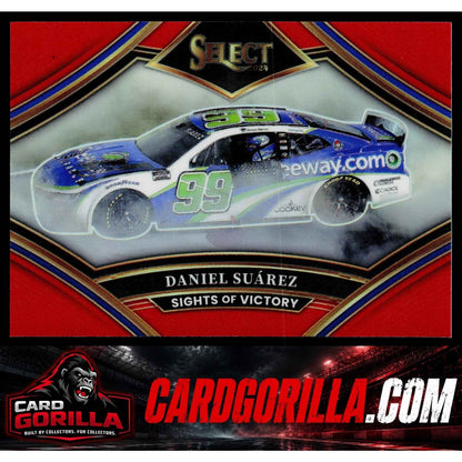 2024 Panini Select #6 Daniel Suarez Sights Of Victory Red Prizms #/99