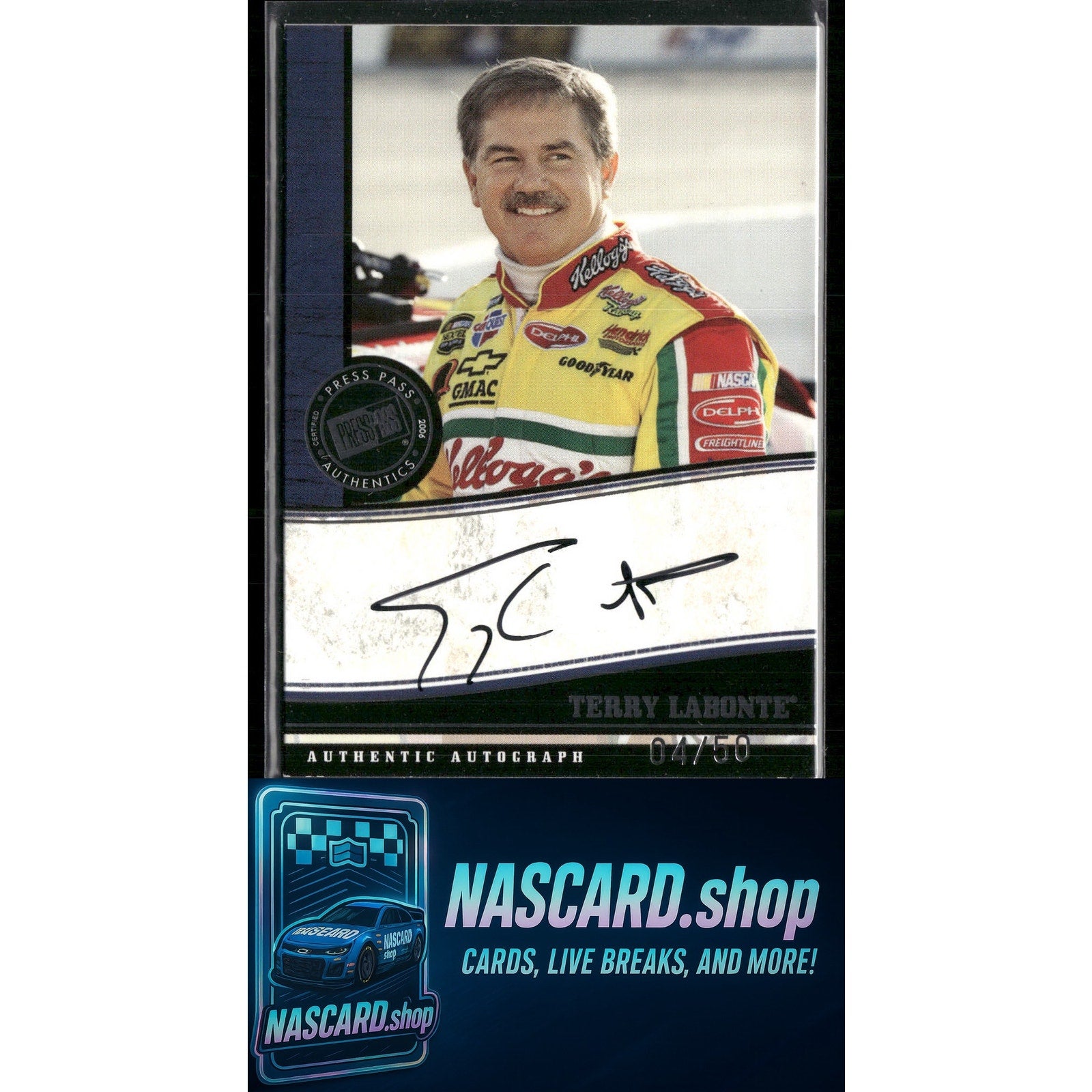 2006 Press Pass Legends Terry Labonte Autographs Black #/50 - Card Gorilla