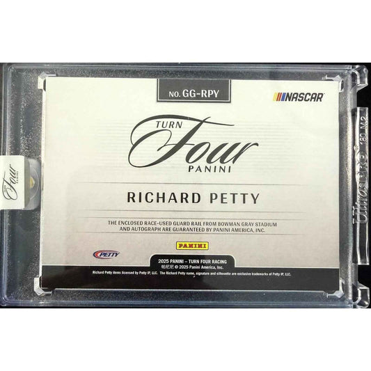 2025 Panini Turn Four #GG-RPY Richard Petty Guarded Graphs Platinum #1/1
