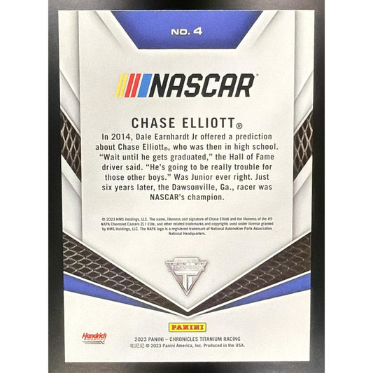 2023 Panini Chronicles Chase Elliott #4 Titanium Purple 23/25