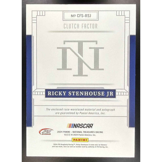 2022 Panini National Treasures Ricky Stenhouse Jr. Premium Patches Green /5