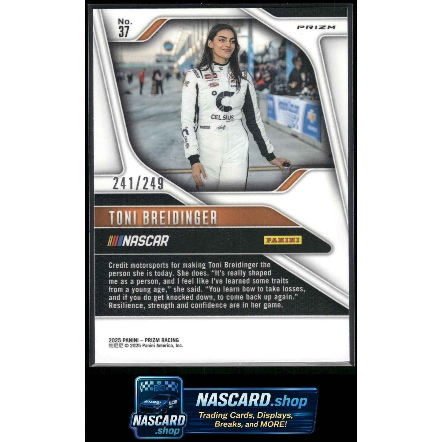 2025 Panini Prizm #37 Toni Breidinger Red #/249