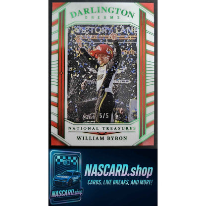 2024 Panini National Treasures #DD-3 William Byron Darlington Dreams Green #5/5