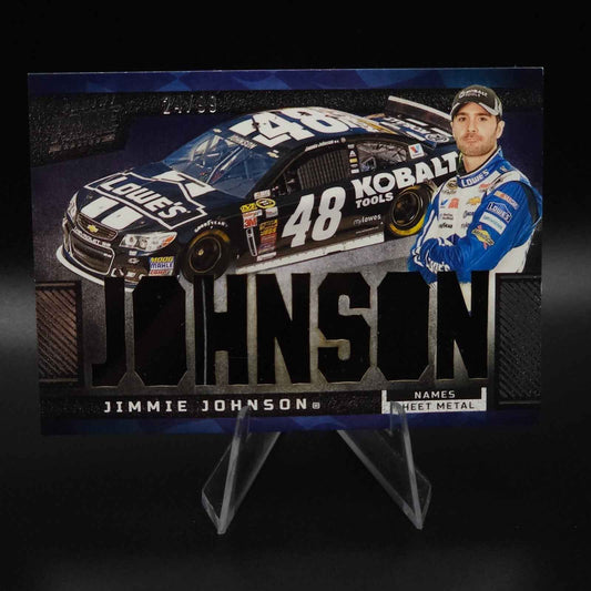 2023 Panini Prime - Names Jimmie Johnson #N-JJO Sheet Metal 24 /99 (MEM) - NASCARD.shop