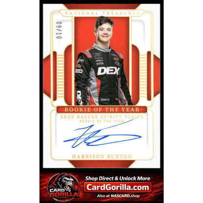 2025 National Treasures Harrison Burton Rookie Of The Year Auto Holo Gold #/10