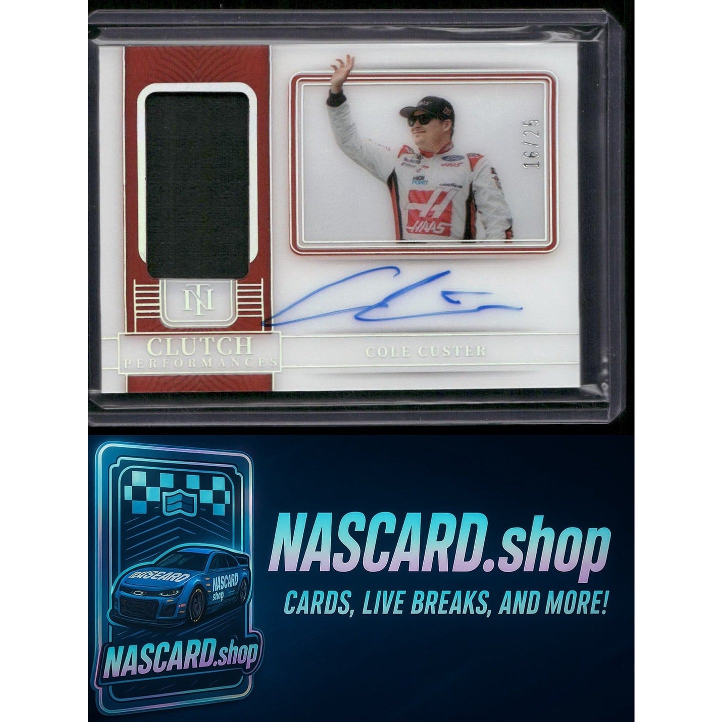 2023 Panini National Treasures Cole Custer Clutch Performances Holo Silver #/25