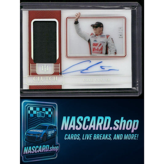 2023 Panini National Treasures Cole Custer Clutch Performances Holo Silver #/25