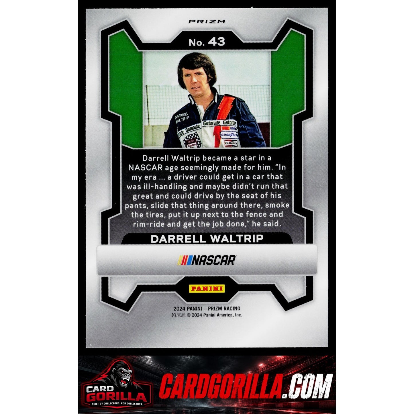 2023 Panini Prizm #38 Darrell Waltrip White Sparkle Prizm