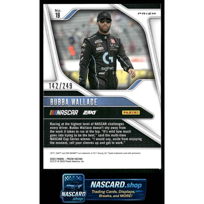 2025 Panini Prizm #19 Bubba Wallace Red #/249