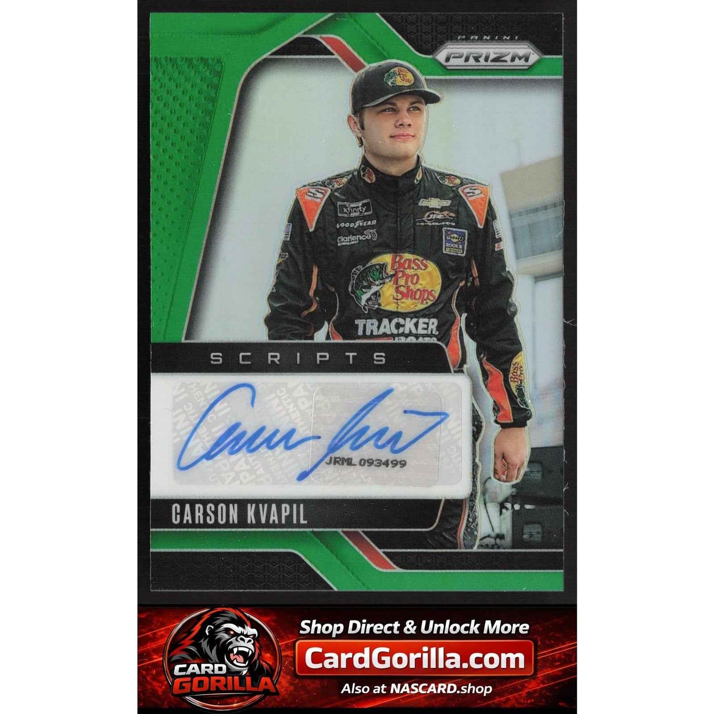 2025 Panini Prizm #S-CKV Carson Kvapil Scripts Green