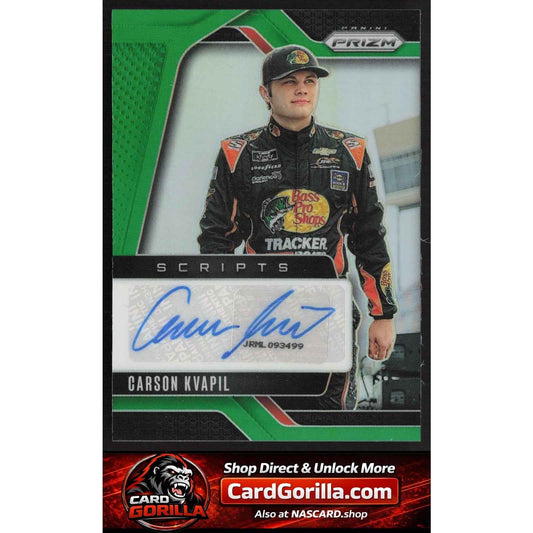 2025 Panini Prizm #S-CKV Carson Kvapil Scripts Green