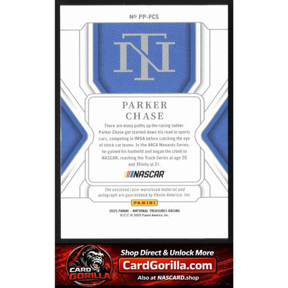 2025 National Treasures Parker Chase Premium Patches Holo Silver #/25
