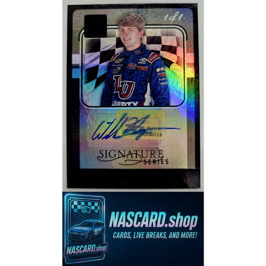 2017 Donruss #SS-WB William Byron Rookie Signature Series Holo Black #1/1 - NASCARD.shop