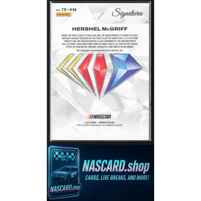 2023 Panini Prizm #75-HM Hershel McGriff NASCAR 75th Anniversary Signatures