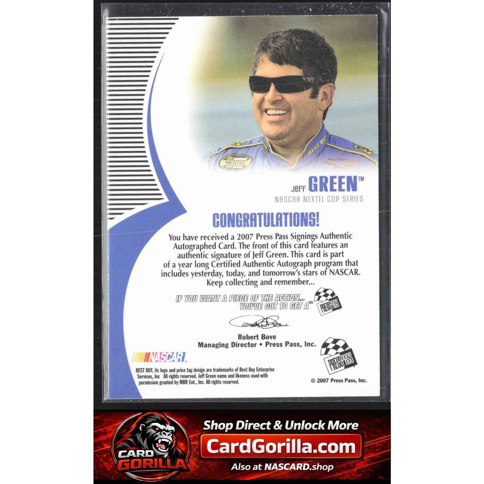 2007 Press Pass #NNO Jeff Green Signings Gold