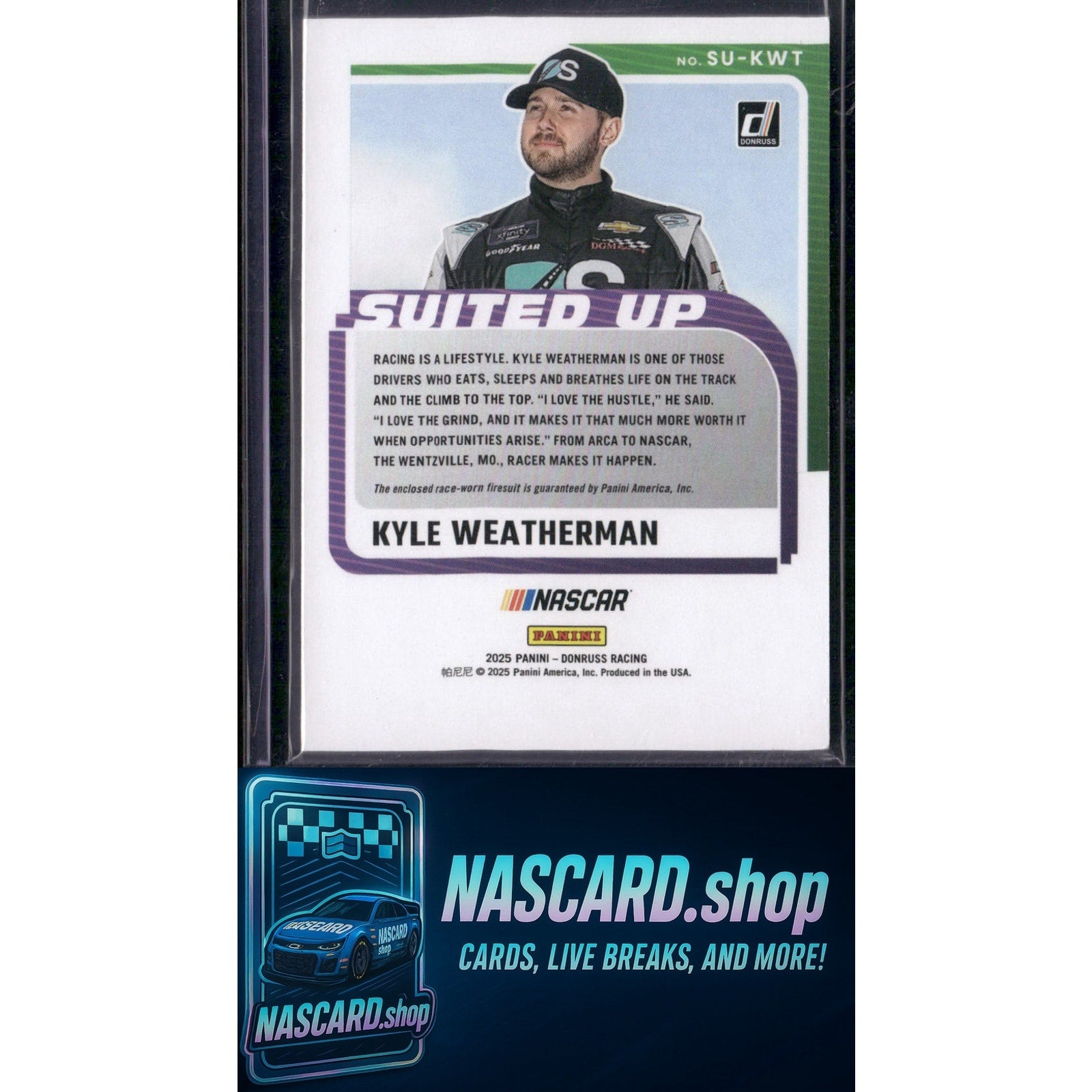 2025 Donruss #SU-KWT Kyle Weatherman Suited Up Swatches - Card Gorilla