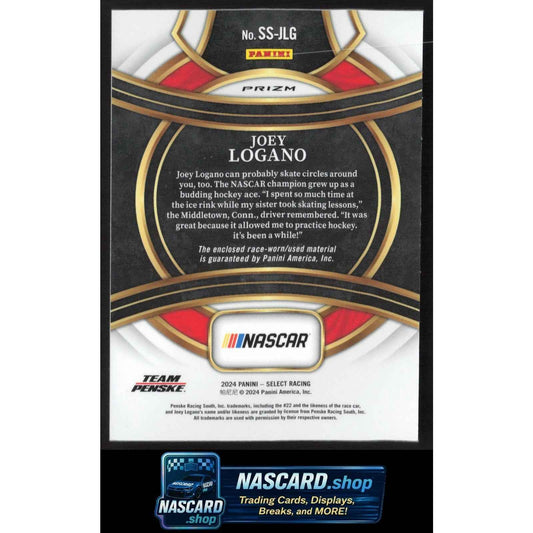 2024 Panini Select #SS-JLG Joey Logano Selective Swatches Flash Prizms