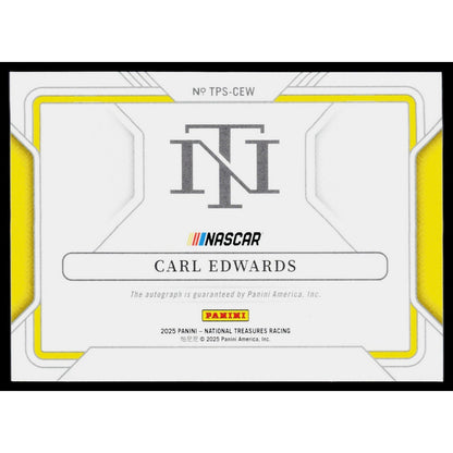 2025 Panini National Treasures #TPS-CEW Carl Edwards Track Pass Signatures #/99