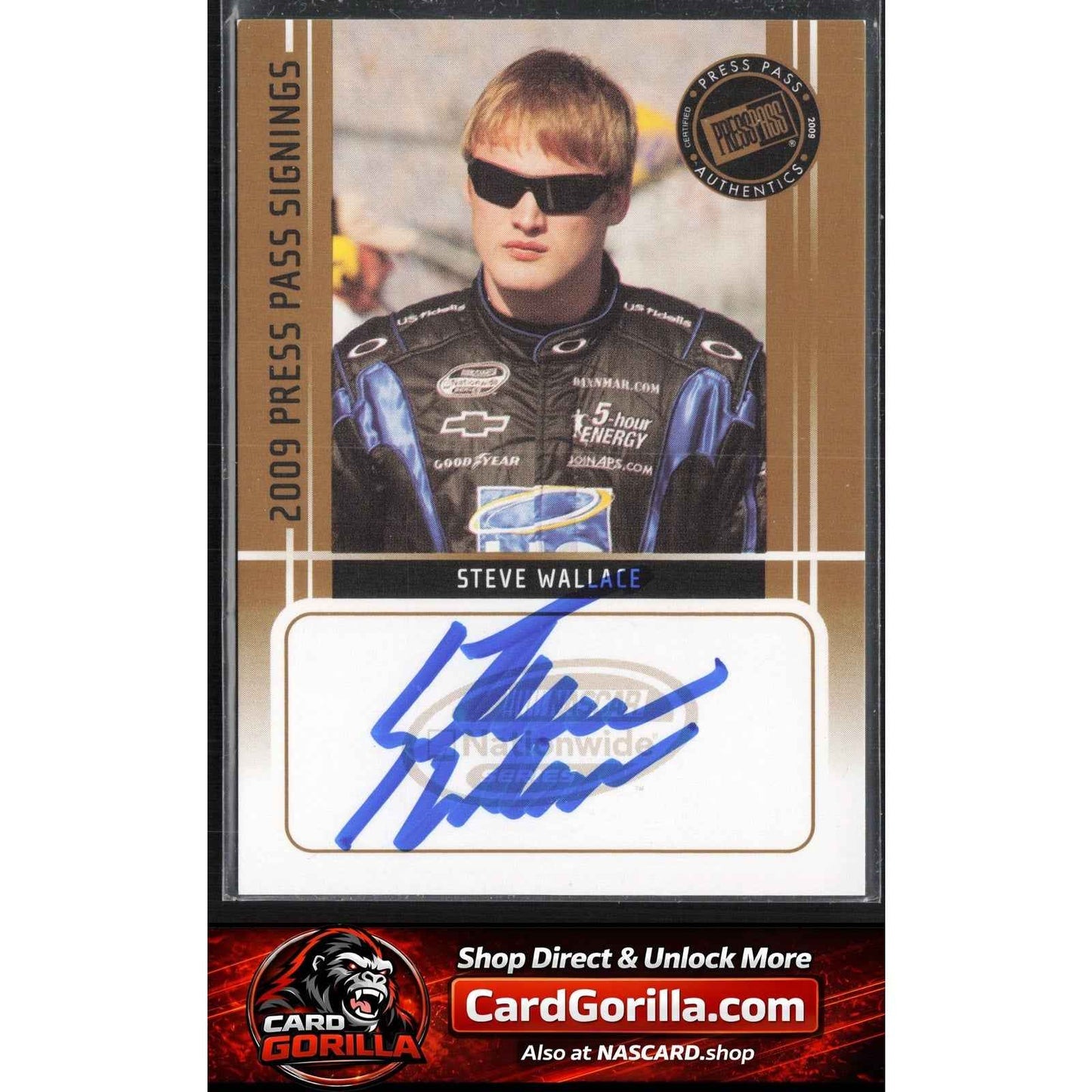 2009 Press Pass #NNO Steve Wallace Press Pass Signings Gold